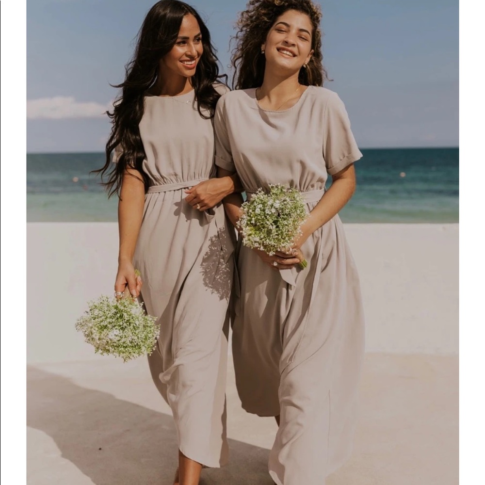 Roolee Taylor Jane Maxi Dress Cream Size Large